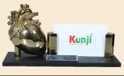 metal table top kunji heart